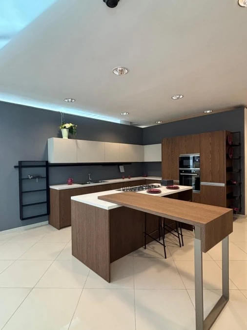 Cucina con Isola Lube Immagina Wood