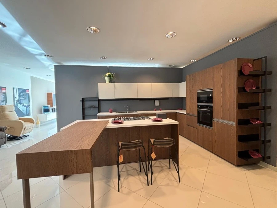 Cucina con Isola Lube Immagina Wood