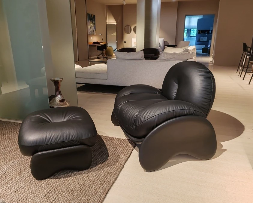 Poltrona con pouf Poltrona Frau Squash