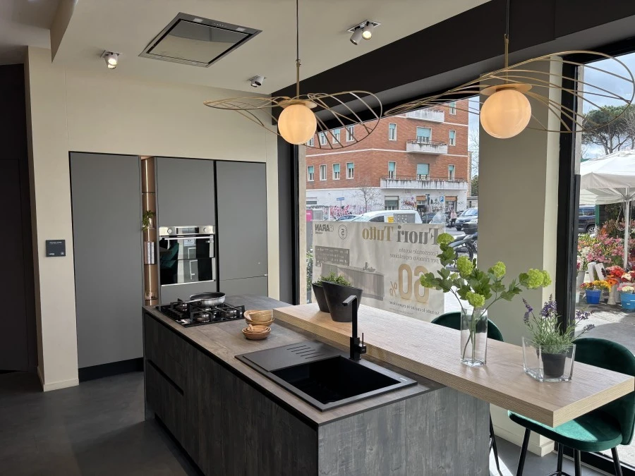 Cucina con Isola Aran cucine Penelope HPL