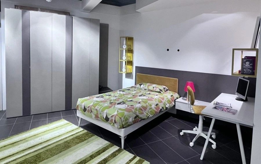 Cameretta letto singolo Mistral letto a terra