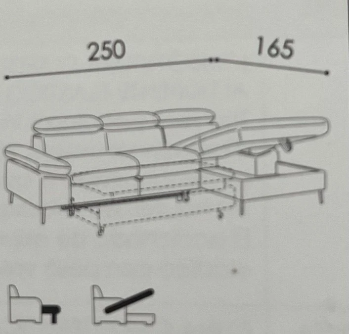Divano Chaise-longue Colombini Elite