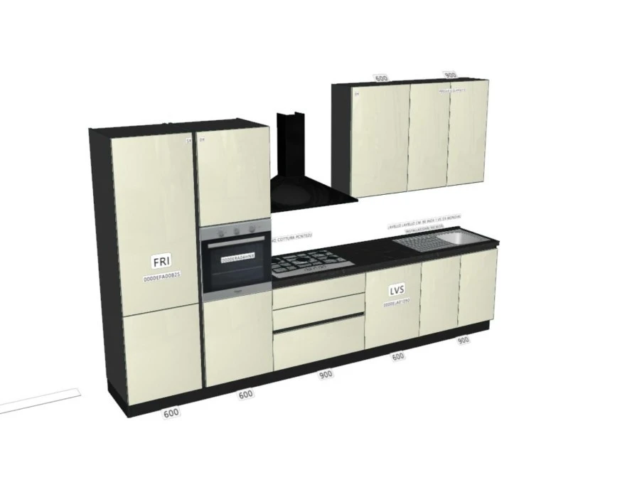 Cucina lineare Net Cucine Sandy