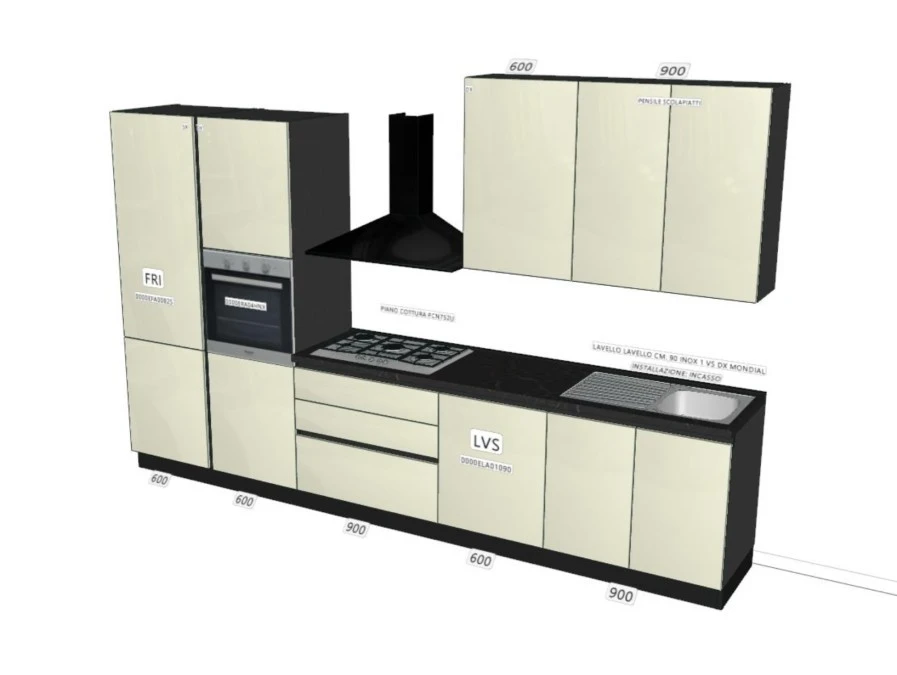 Cucina lineare Net Cucine Sandy