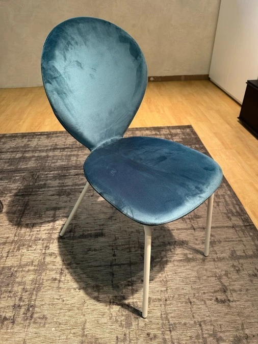 Sedia senza braccioli Riflessi Perla