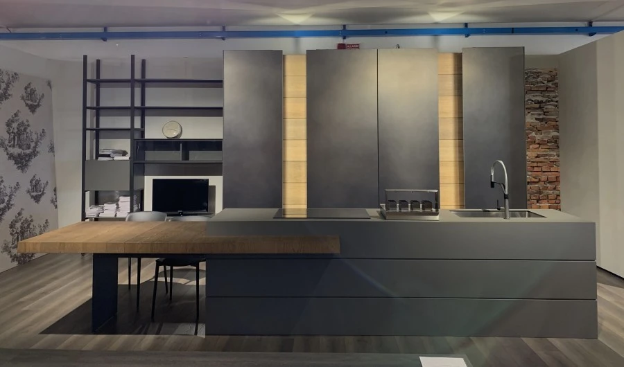 Cucina con Isola Modulnova BLADE METALLI