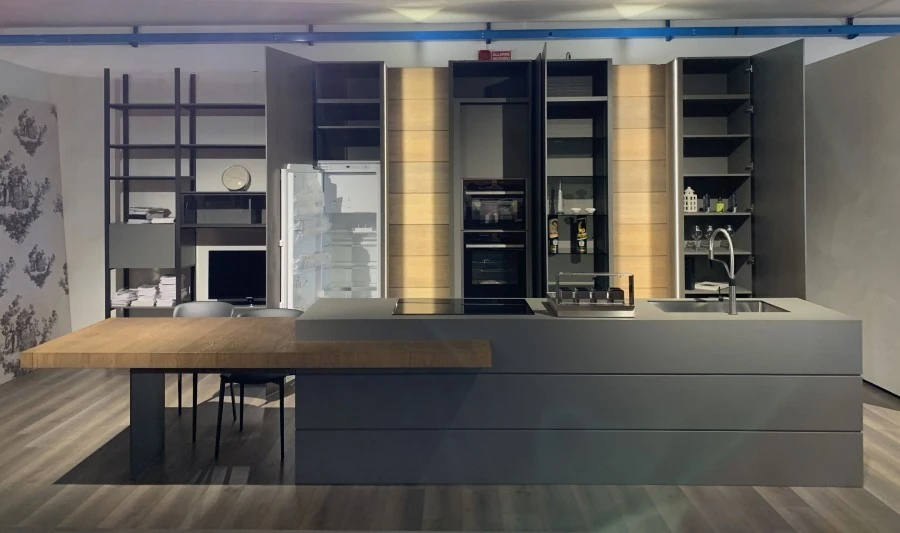 Cucina con Isola Modulnova BLADE METALLI