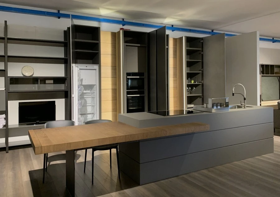 Cucina con Isola Modulnova BLADE METALLI