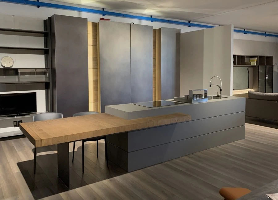 Cucina con Isola Modulnova BLADE METALLI