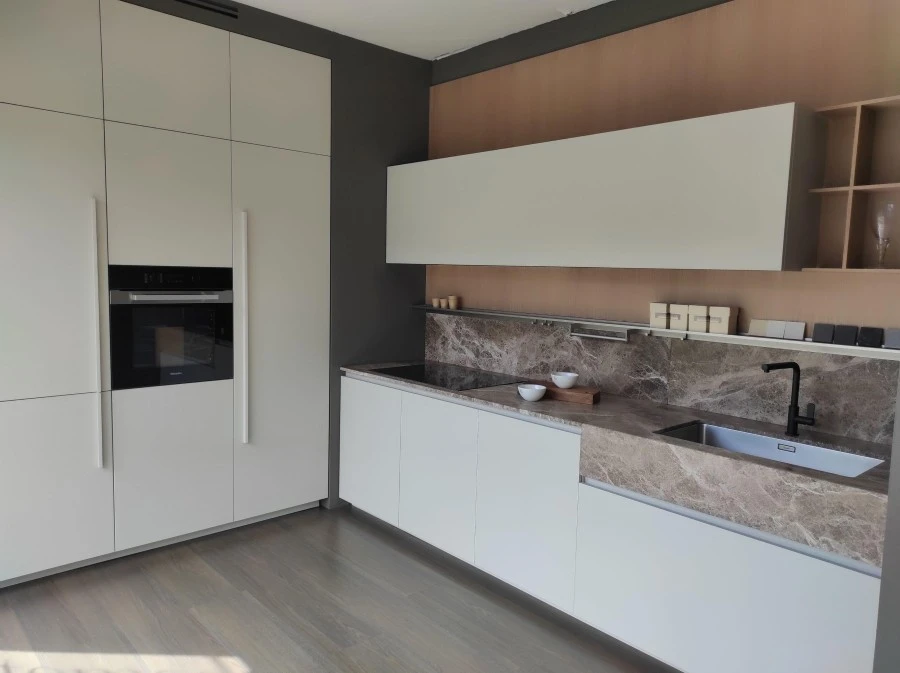 Cucina lineare Ernestomeda one grigio seta