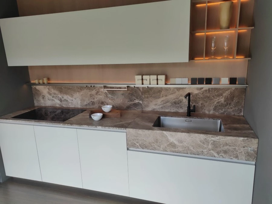Cucina lineare Ernestomeda one grigio seta