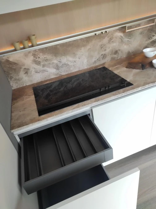 Cucina lineare Ernestomeda one grigio seta