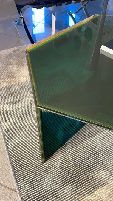 Tavolino rettangolare Glas Italia Bisel