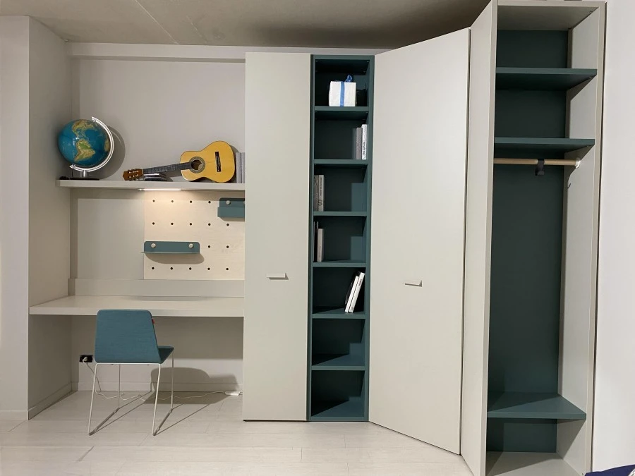 Cameretta letto singolo Nidi Canapa e Pino