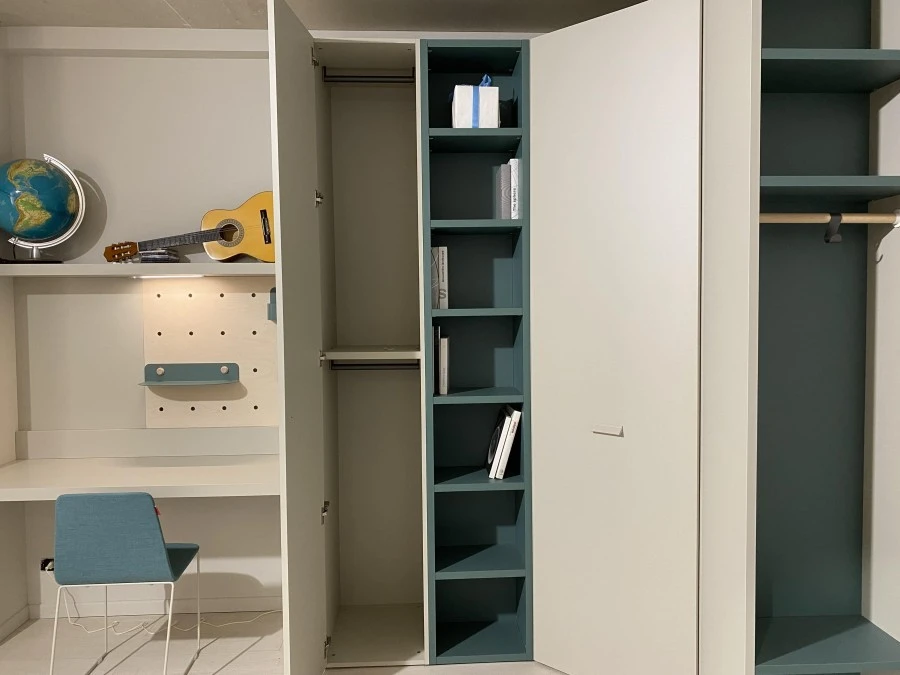 Cameretta letto singolo Nidi Canapa e Pino
