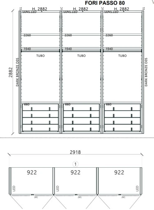 Armadio battente MisuraEmme PALO ALTO I-BOX