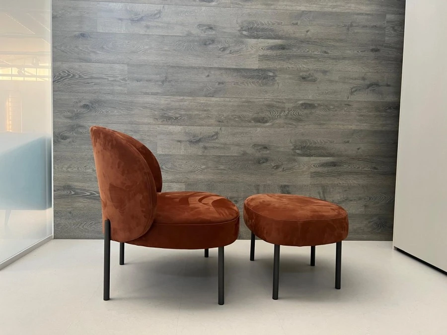 Poltrona con pouf Alf DaFrè Raku