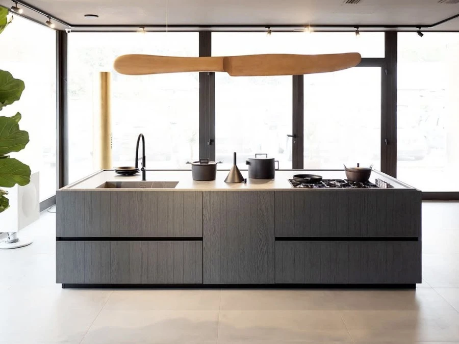 Cucina con Isola Binova Bluna