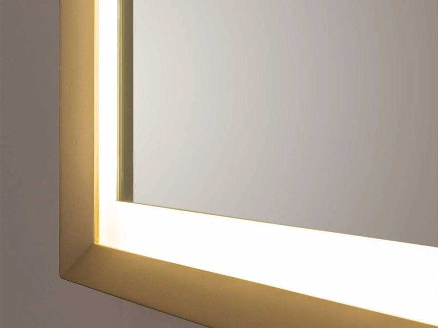Specchiera con cornice sabbiata e led integrato