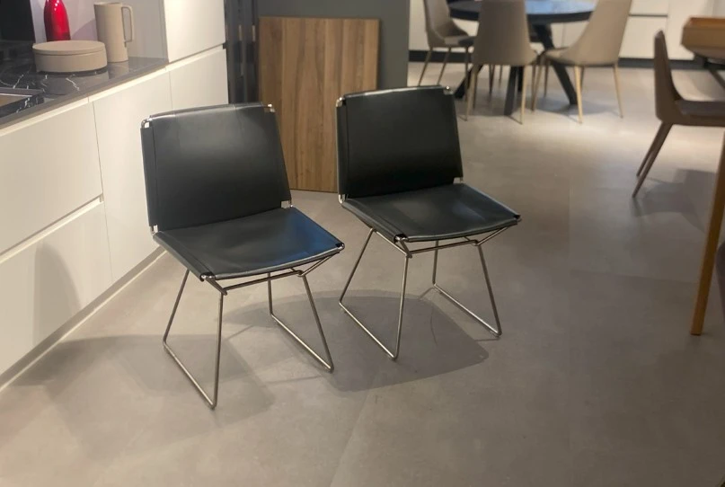 Sedia senza braccioli MDF Neil Leather chair