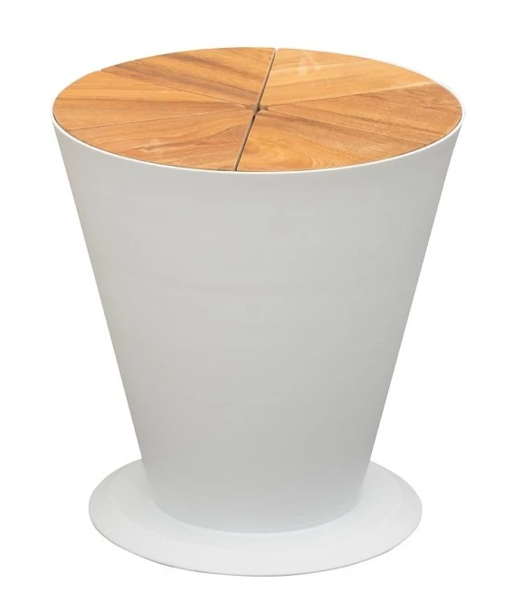 Tavolino/cestello portaghiaccio (color bianco) da esterno COLLEZIONE ICOO HIGOLD MILANO