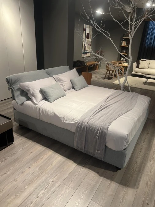 Letto matrimoniale con contenitore Flou Nathalie