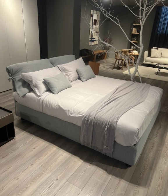 Letto matrimoniale con contenitore Flou Nathalie