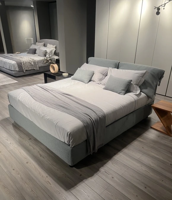 Letto matrimoniale con contenitore Flou Nathalie