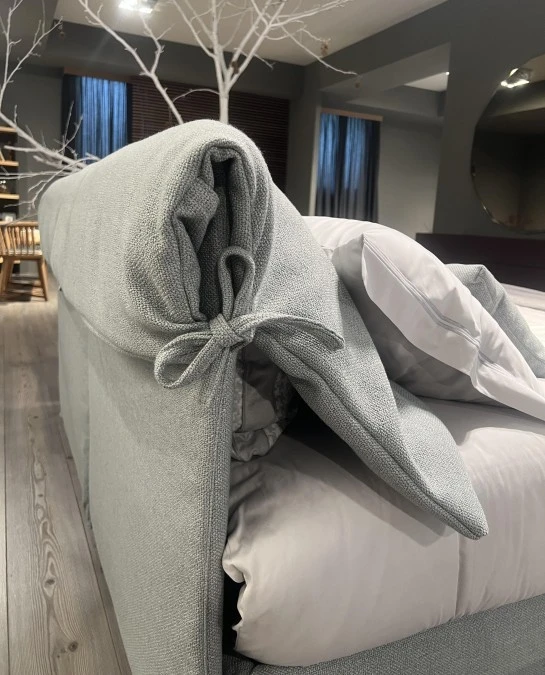 Letto matrimoniale con contenitore Flou Nathalie