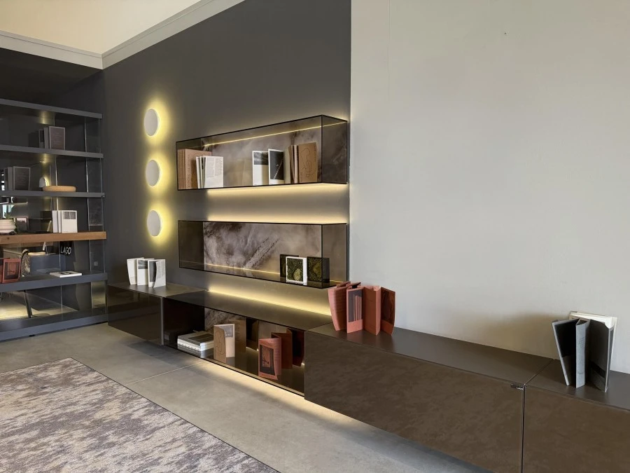 Soggiorno Lago Parete TV 36&8 Glass Storage