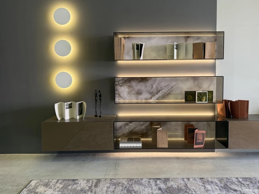 Soggiorno Lago Parete TV 36&8 Glass Storage
