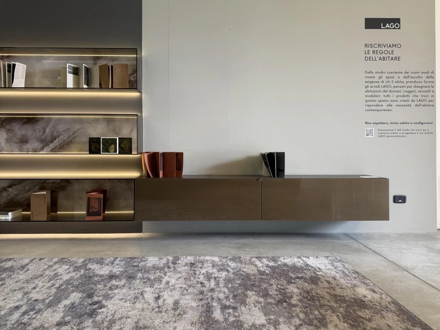Soggiorno Lago Parete TV 36&8 Glass Storage