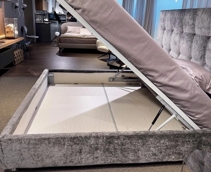 Letto matrimoniale con contenitore Twils MAX Capitonné