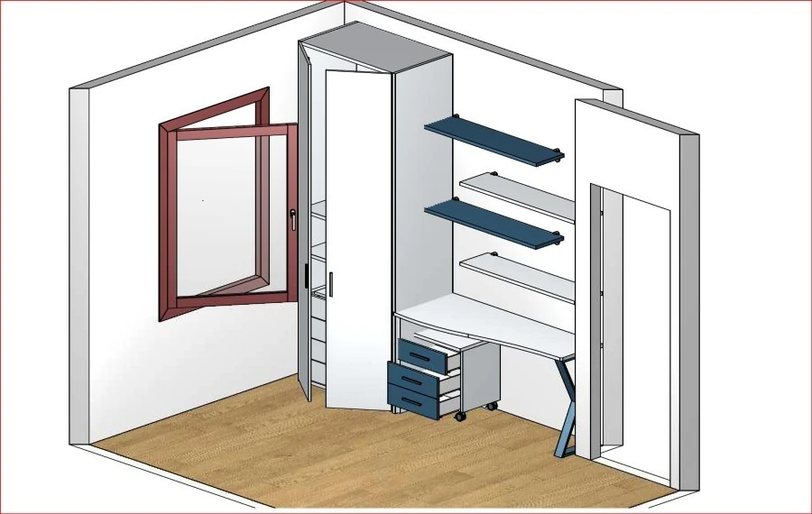 Cameretta con soppalco Moretti Compact FR12