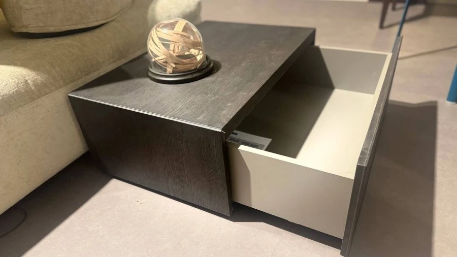 Tavolino rettangolare Lago 36e8 con cestone