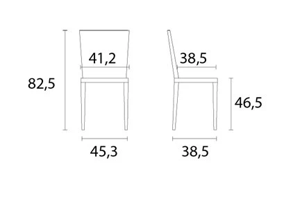 Sedia senza braccioli Scavolini Lean