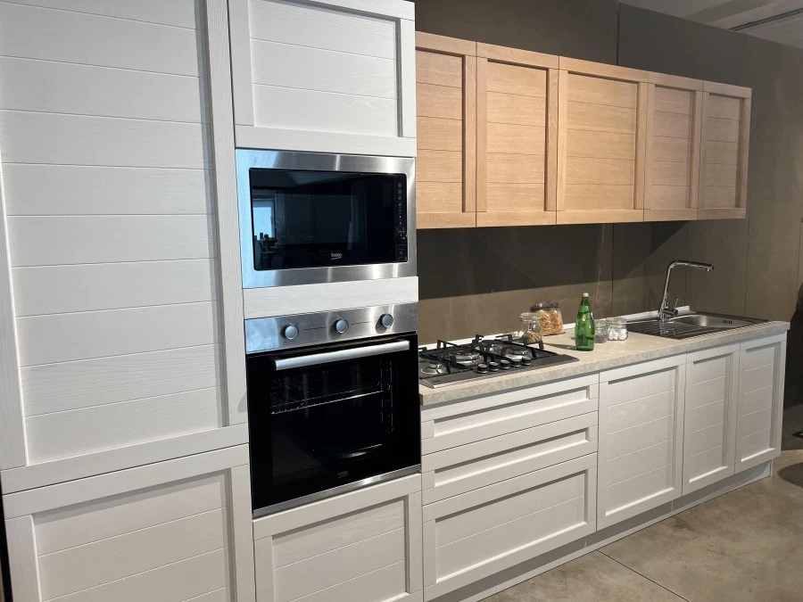 Cucina lineare Mobilturi Elsa - Pensili Rovere Miele