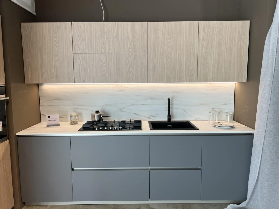 Cucina lineare Stosa Cucine Metropolis Grau opaco
