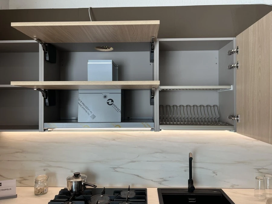 Cucina lineare Stosa Cucine Metropolis Grau opaco