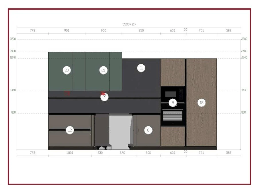 Cucina con Isola Arredo3 KALì ASIA