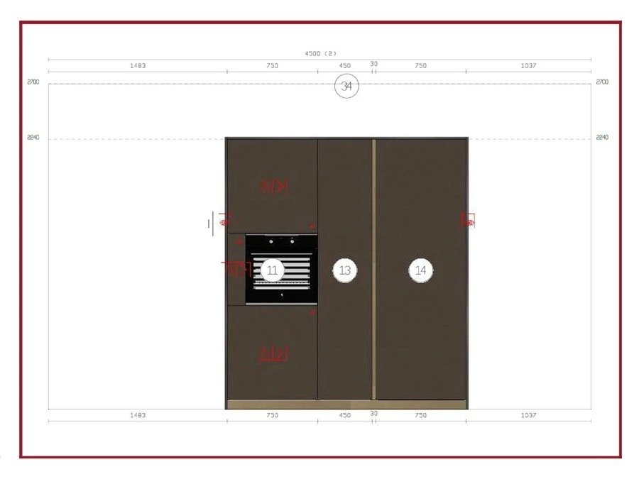 Cucina lineare Arredo3 KALI' 2024