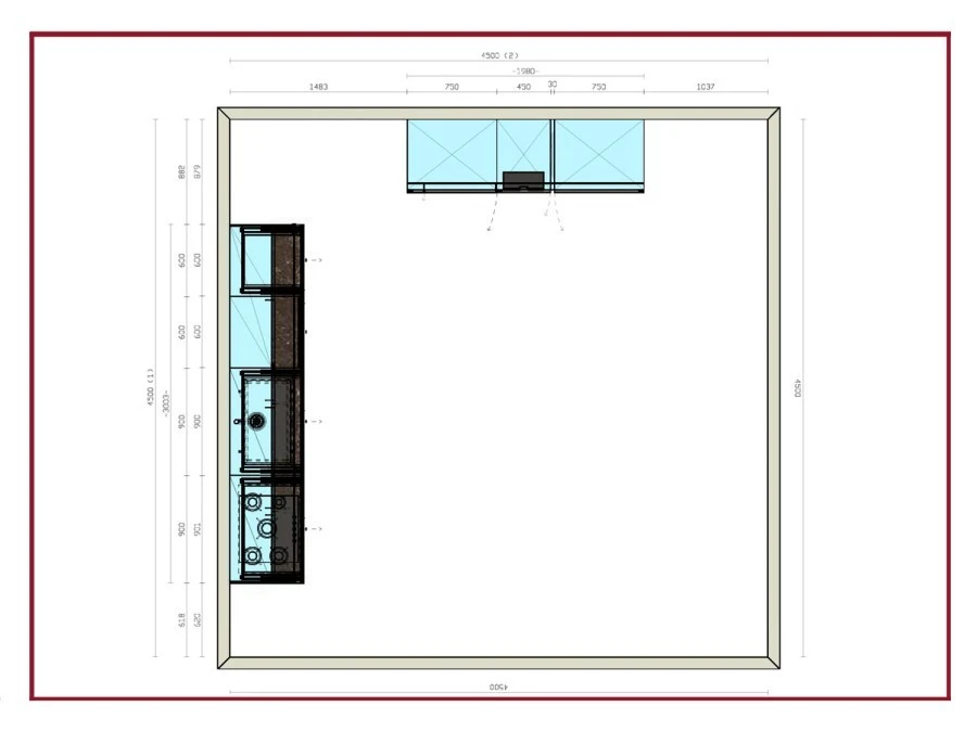 Cucina lineare Arredo3 KALI' 2024