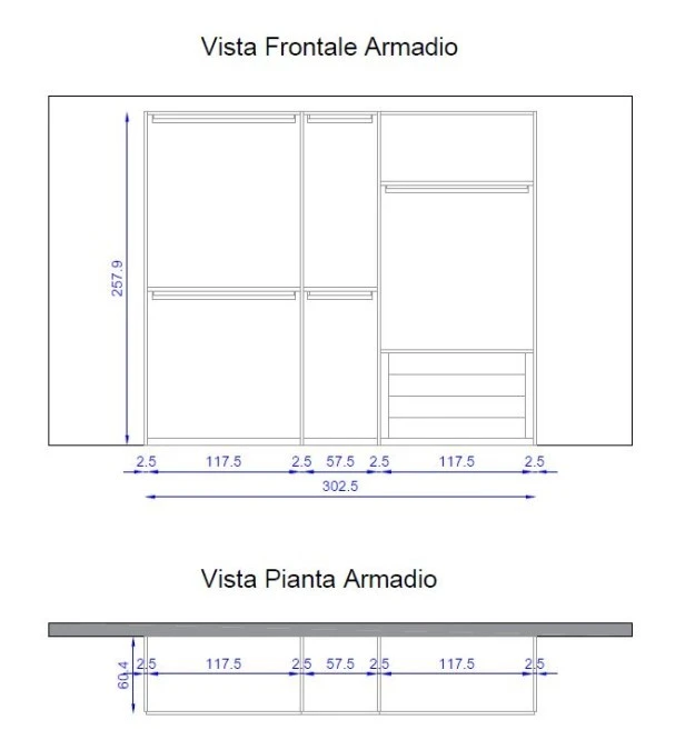 Armadio battente Battistella Profilo