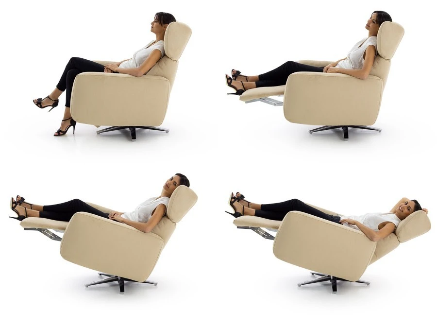 Proporzioni di seduta ed ergonomia della poltrona relax Iris outlet