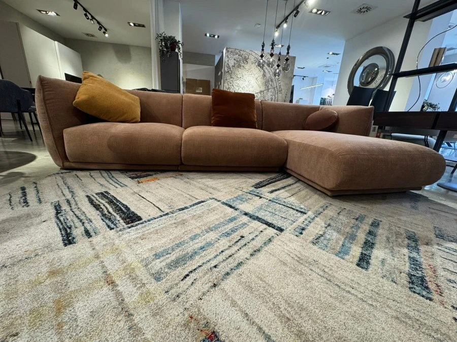 Divano Chaise-longue Saba Italia vela piping