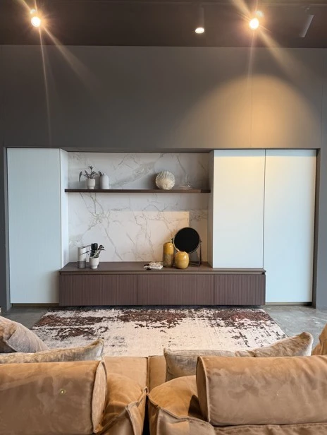 Soggiorno componibile Arredo3 Asia Glass Cannettato