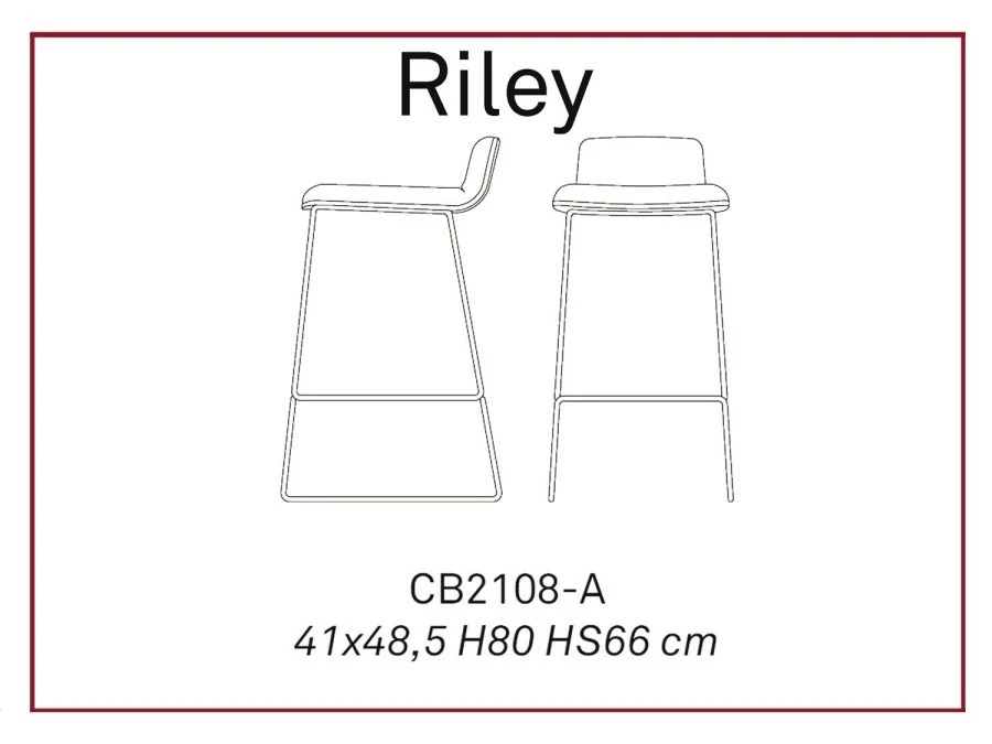Sgabello Connubia RILEY SOFT CB2108-A