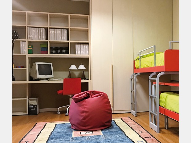 Cameretta a castello Zalf mobili Multispazio Rossa