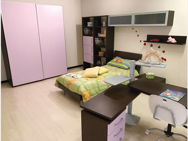 Cameretta letto singolo Produzione Artigianale ACANTO