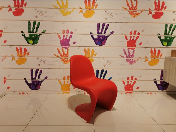 Sedia senza braccioli Vitra Panton Junior rossa